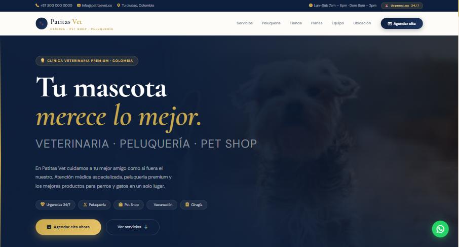 Patitas Vet — Clínica Veterinaria & Pet Shop